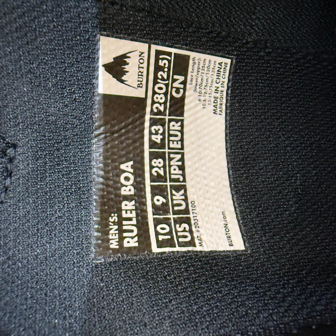 Burton Ruler BOA 28cm バートン　ルーラー　ボア