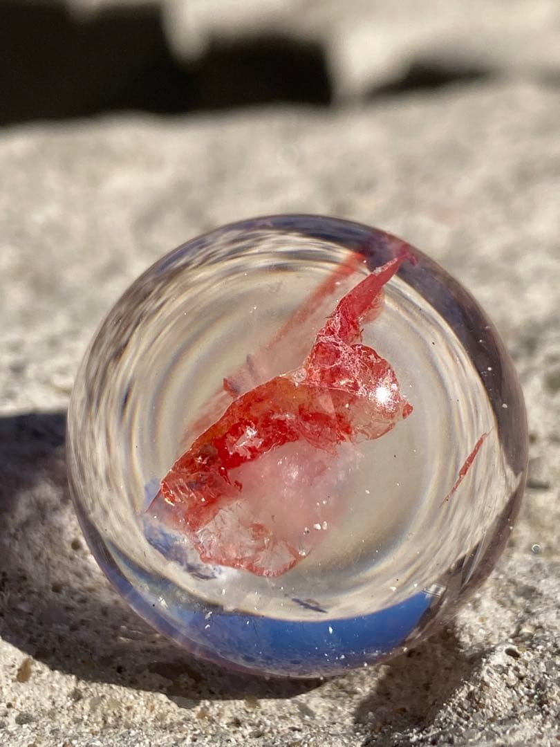 【財運・夢・仕事運】ライモナイト・虹入り水晶スフィア⭐️台座付き