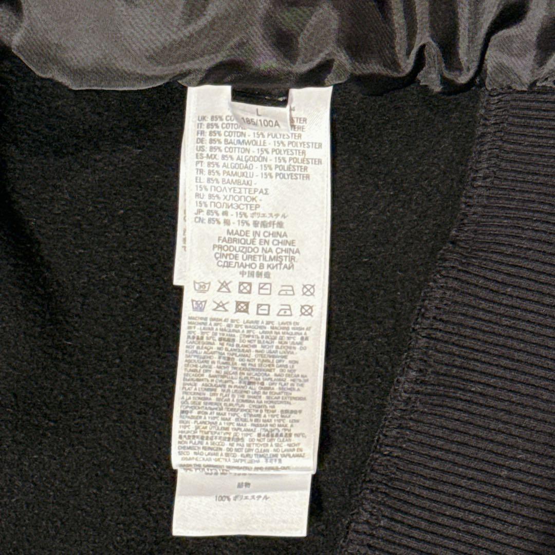 未使用級 DIESEL ディーゼル 異素材ZIPパーカー L ブラック