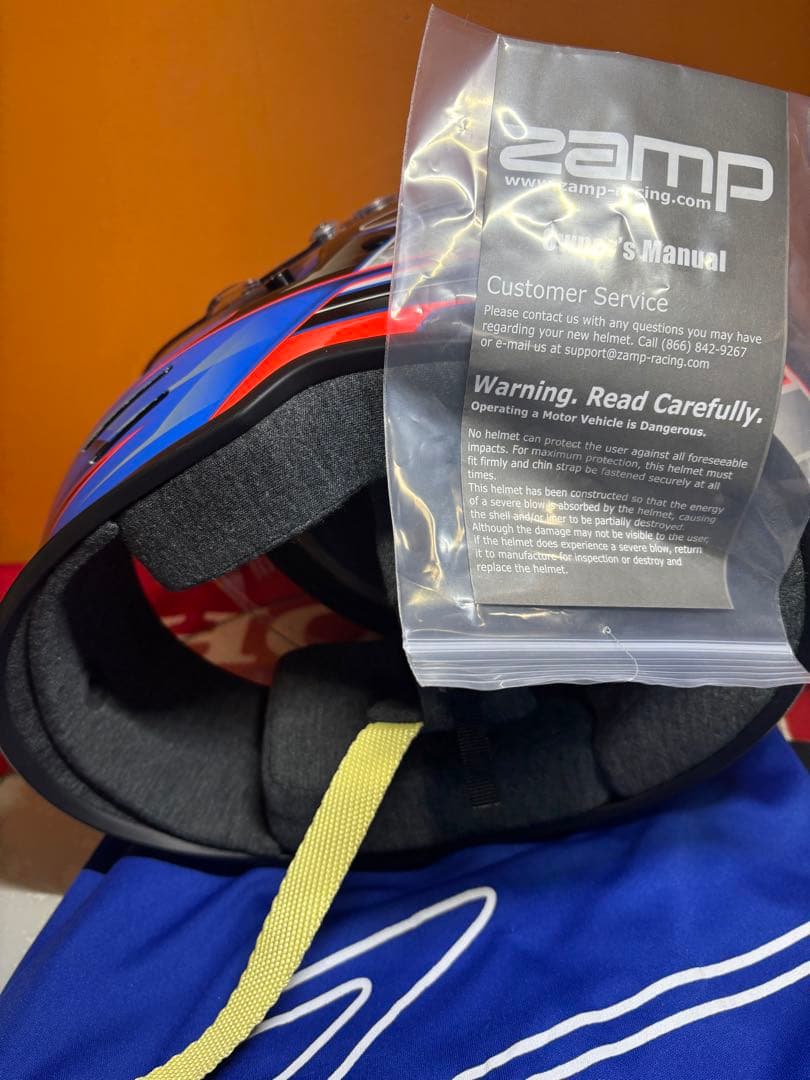 Zamp フルフェイスヘルメット 青・赤・黒