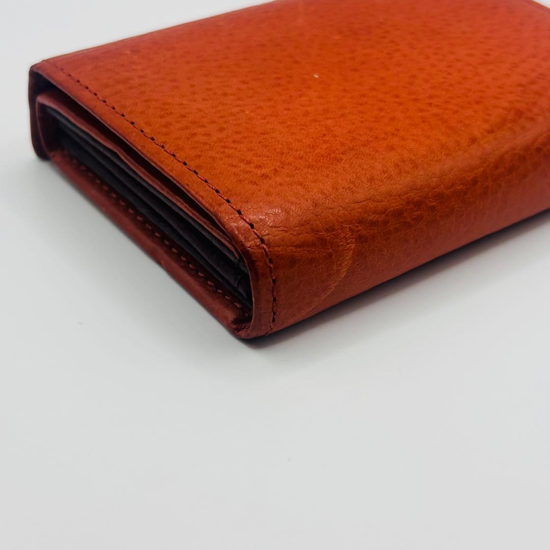 希少◎ m+ エムピウ ミッレフォッリエ オレンジ 2つ折り財布