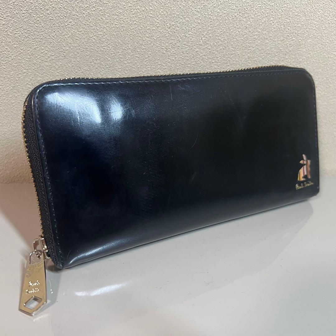 ポールスミス 長財布 ラウンドファスナー ラビット ブラック PSQ166