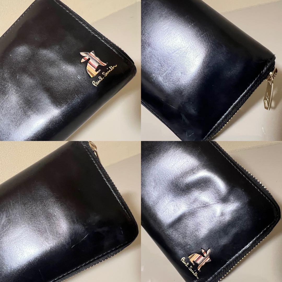 ポールスミス 長財布 ラウンドファスナー ラビット ブラック PSQ166