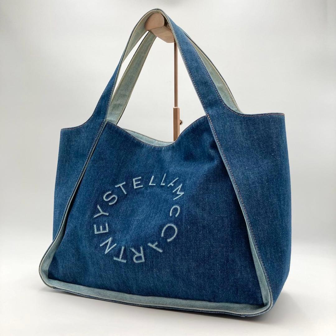 香菜ちゃん✨ ステラマッカートニー トートバッグ 青 デニム サークルロゴ