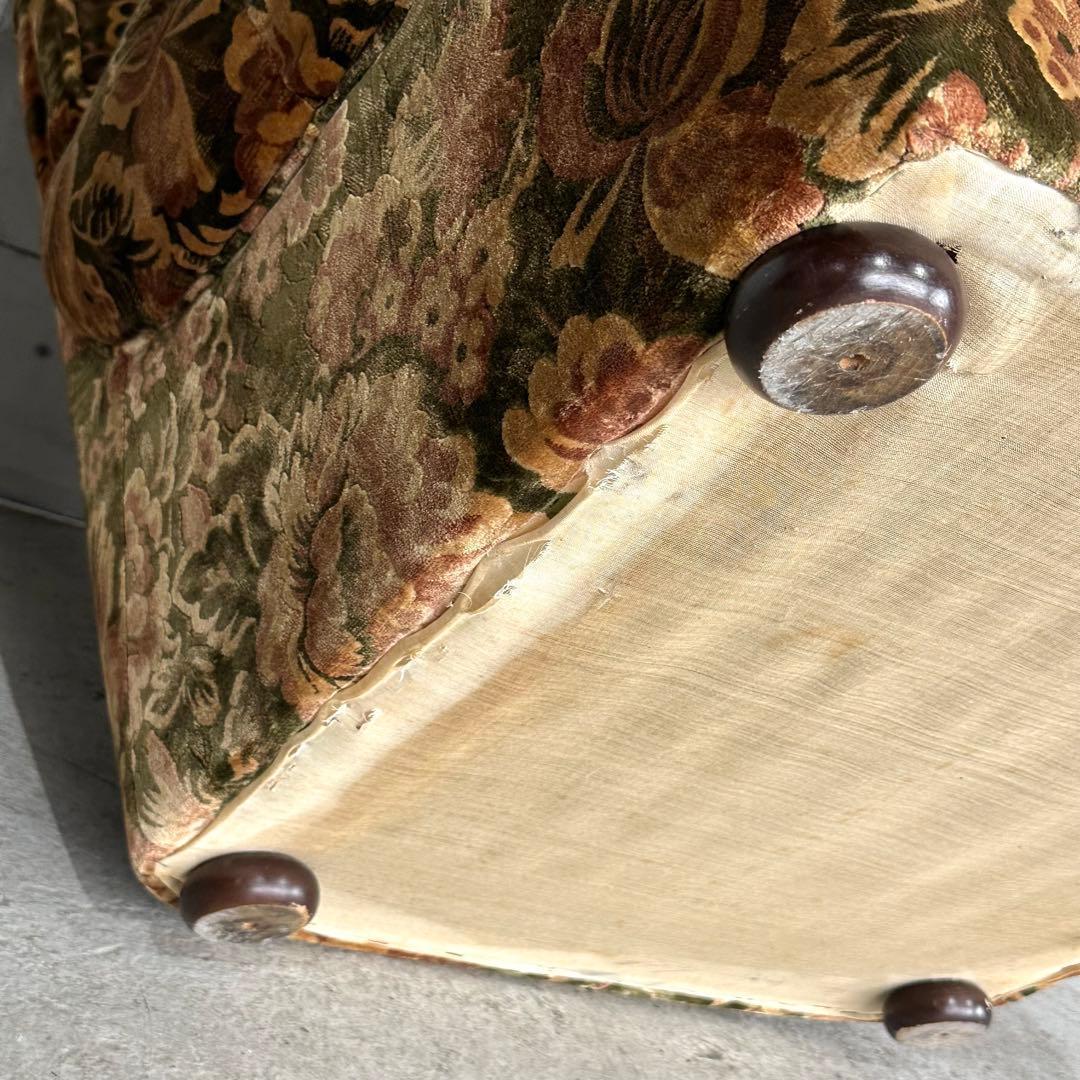 ✿70s✿ karimoku 昭和レトロ　応接ソファー　ベロア　金華山　その①