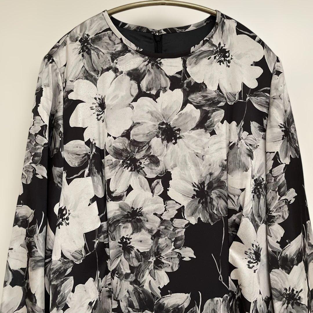 【新品】dinos DAMA ☆ イタリア製生地 フラワープリントワンピース