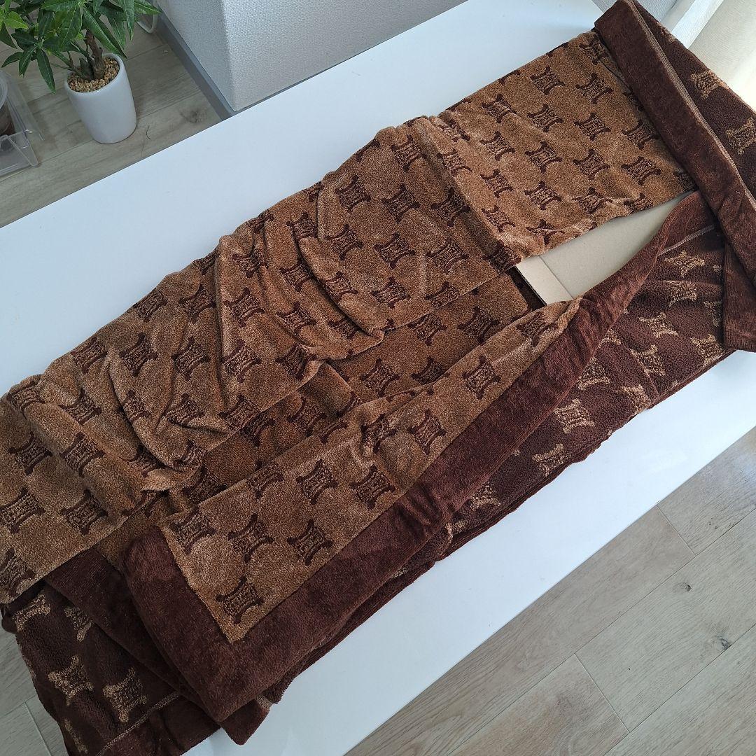 CELINE 　マカダム総柄　ご家庭で洗えるハーフタオルケット/ブランケット