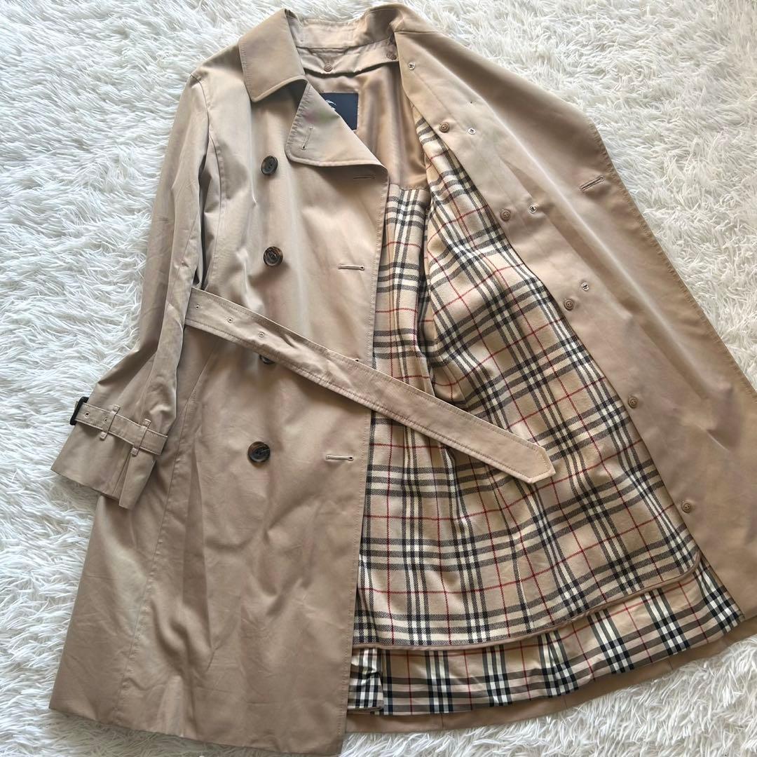 未使用に近い　バーバリーロンドン　トレンチコート　ライナー付　ハニーベージュ　M