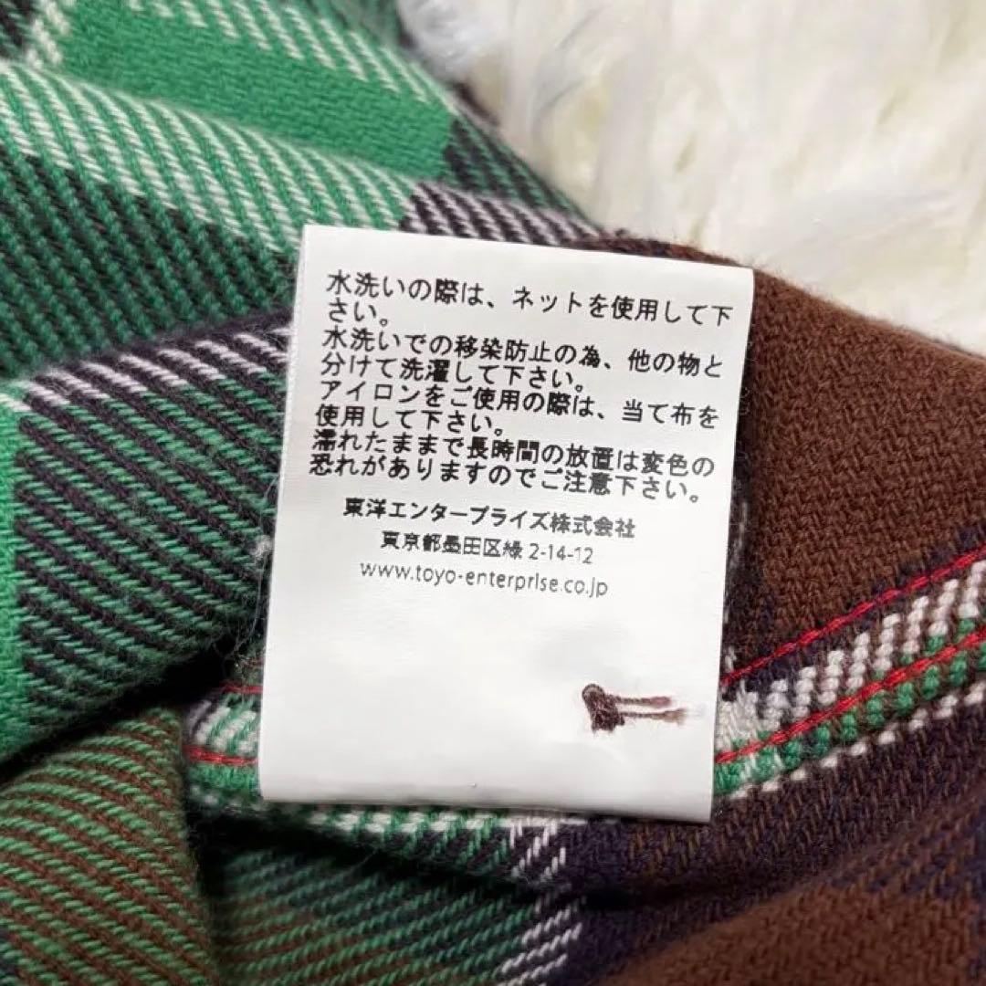 美品　SUGAR CANE 日本製 ネルシャツ L グリーン