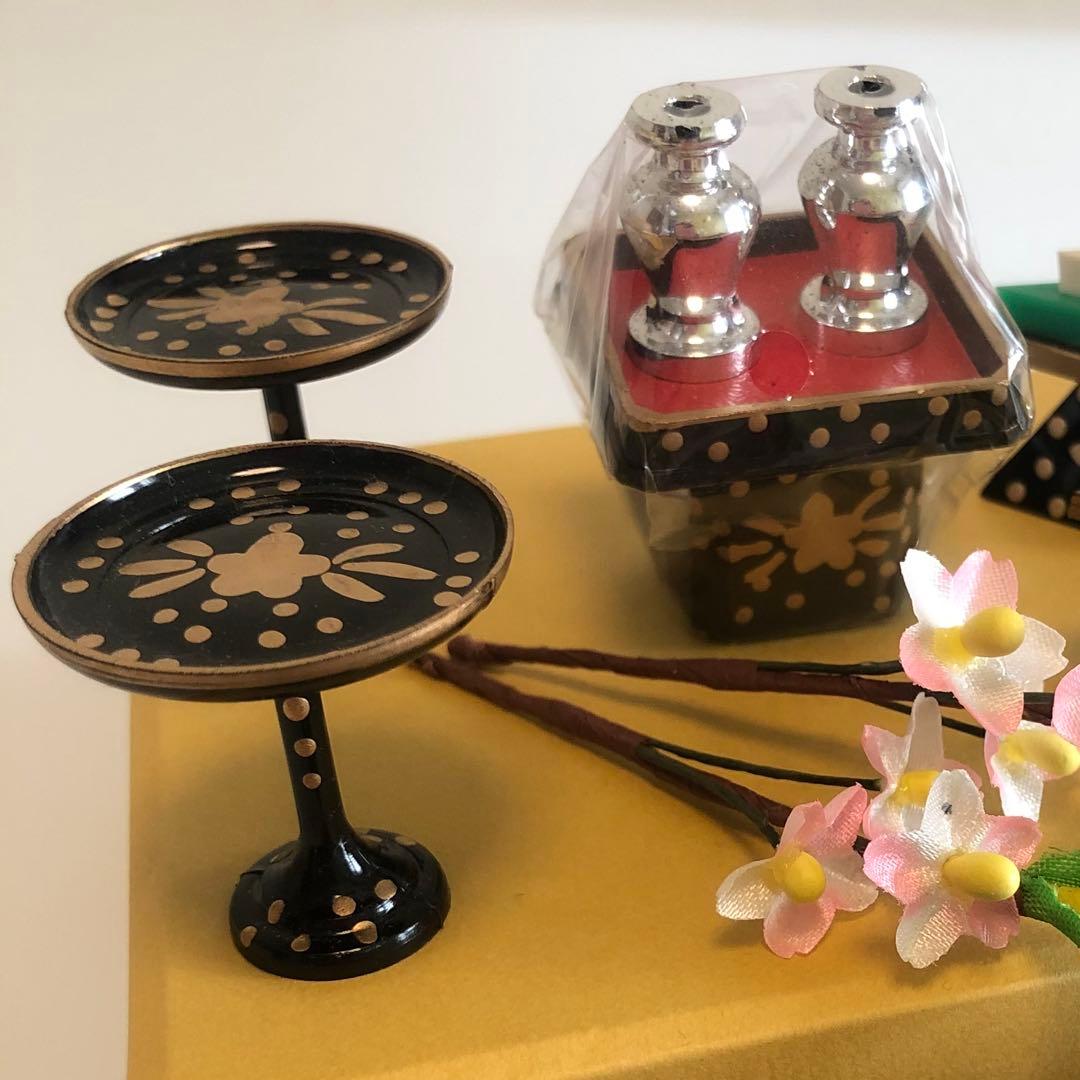 ひな人形　親王飾り　作家　ひな道具　ぼんぼり