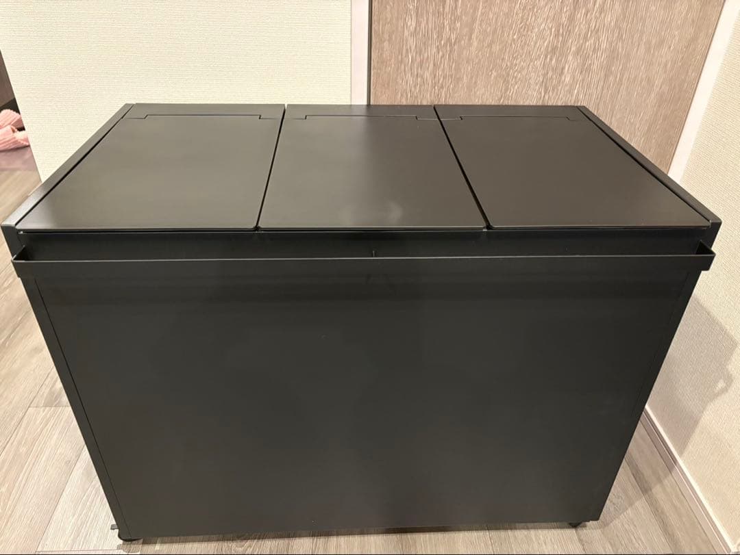 専用　新品】山崎実業 蓋付き 目隠し分別ダストワゴン 45L 3分別