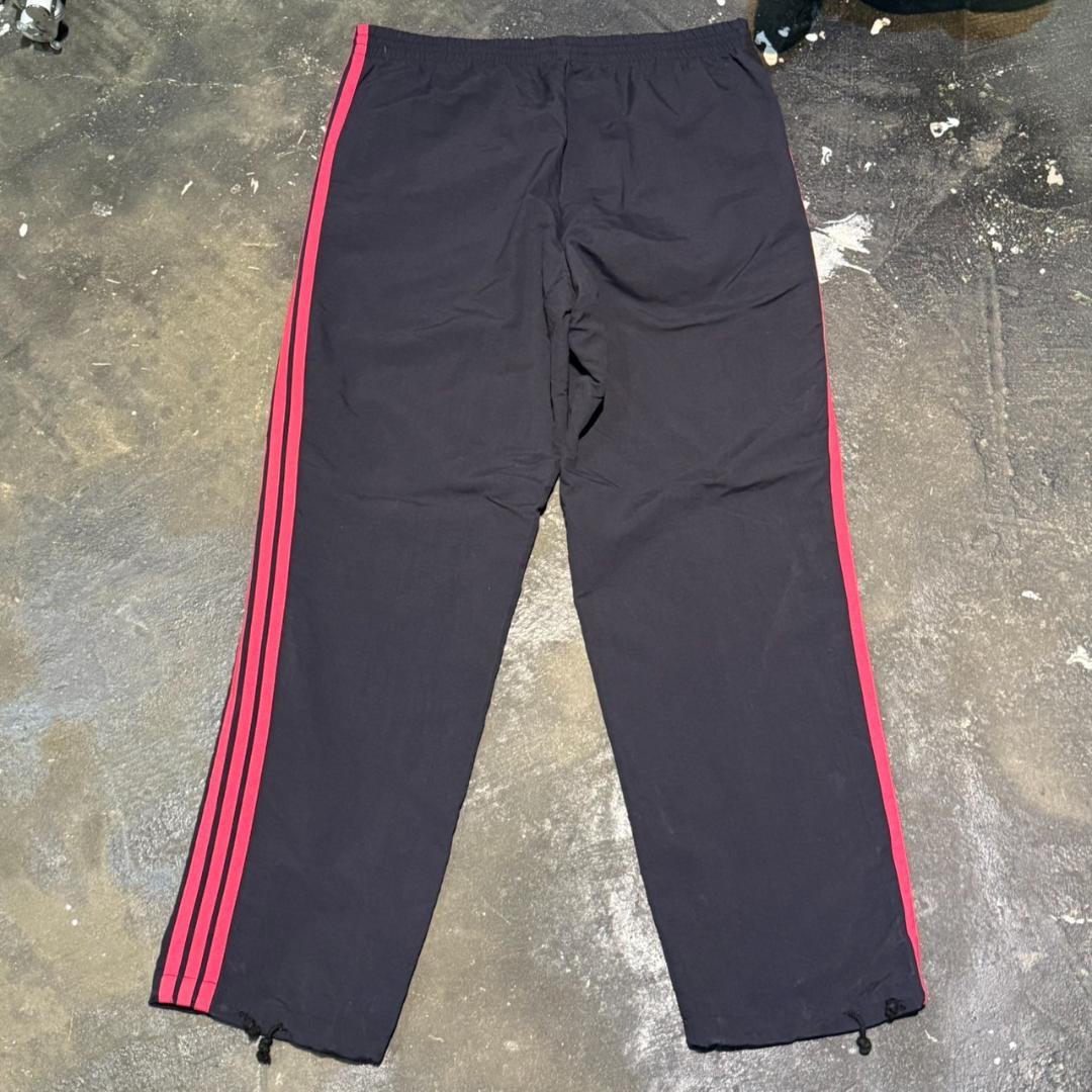 90s adidas トレフォイル刺繍 3ストライプ セットアップジャージM-L