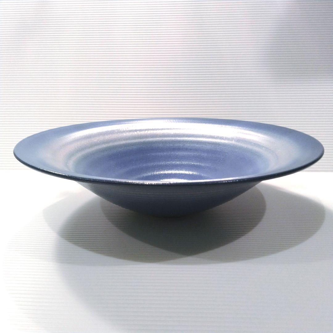 信楽焼 兼山窯 兼山シリーズ 池坊 花器 水盤 池坊好み 生け花 ブルー 青