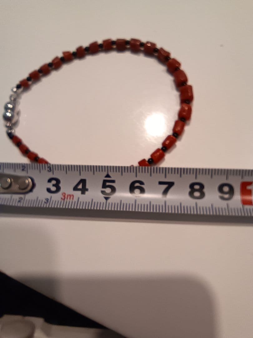 赤いビーズブレスレット3本セット