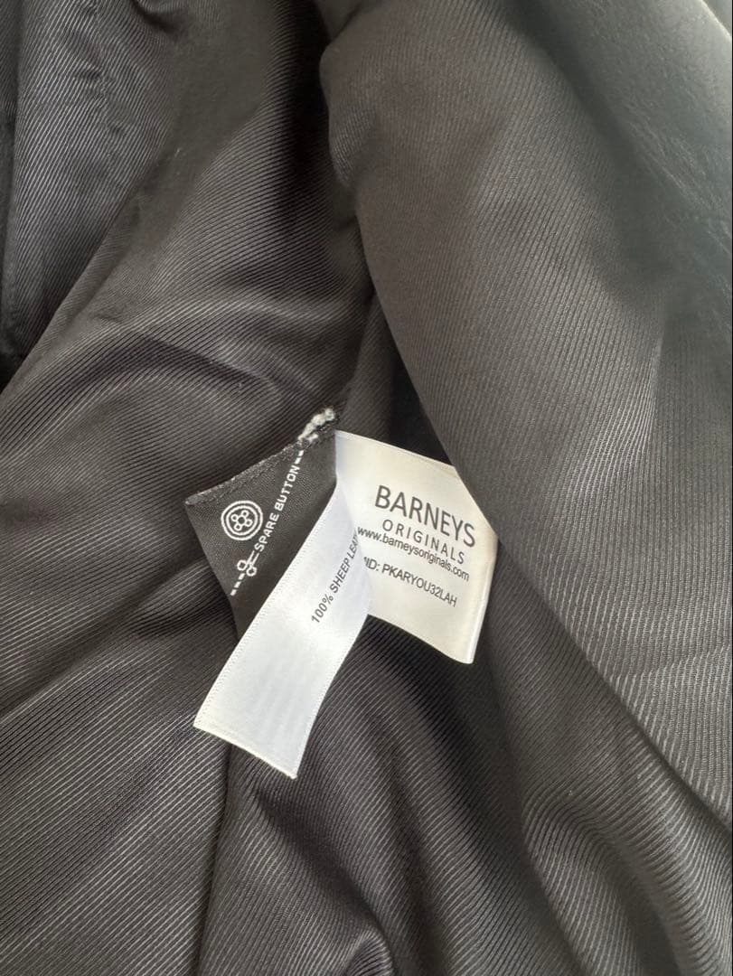 BARNEYS ORIGINALS ブラック レザーライダースジャケット