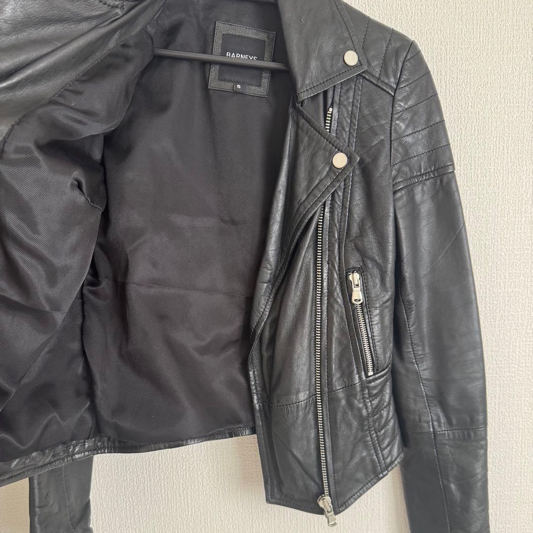 BARNEYS ORIGINALS ブラック レザーライダースジャケット