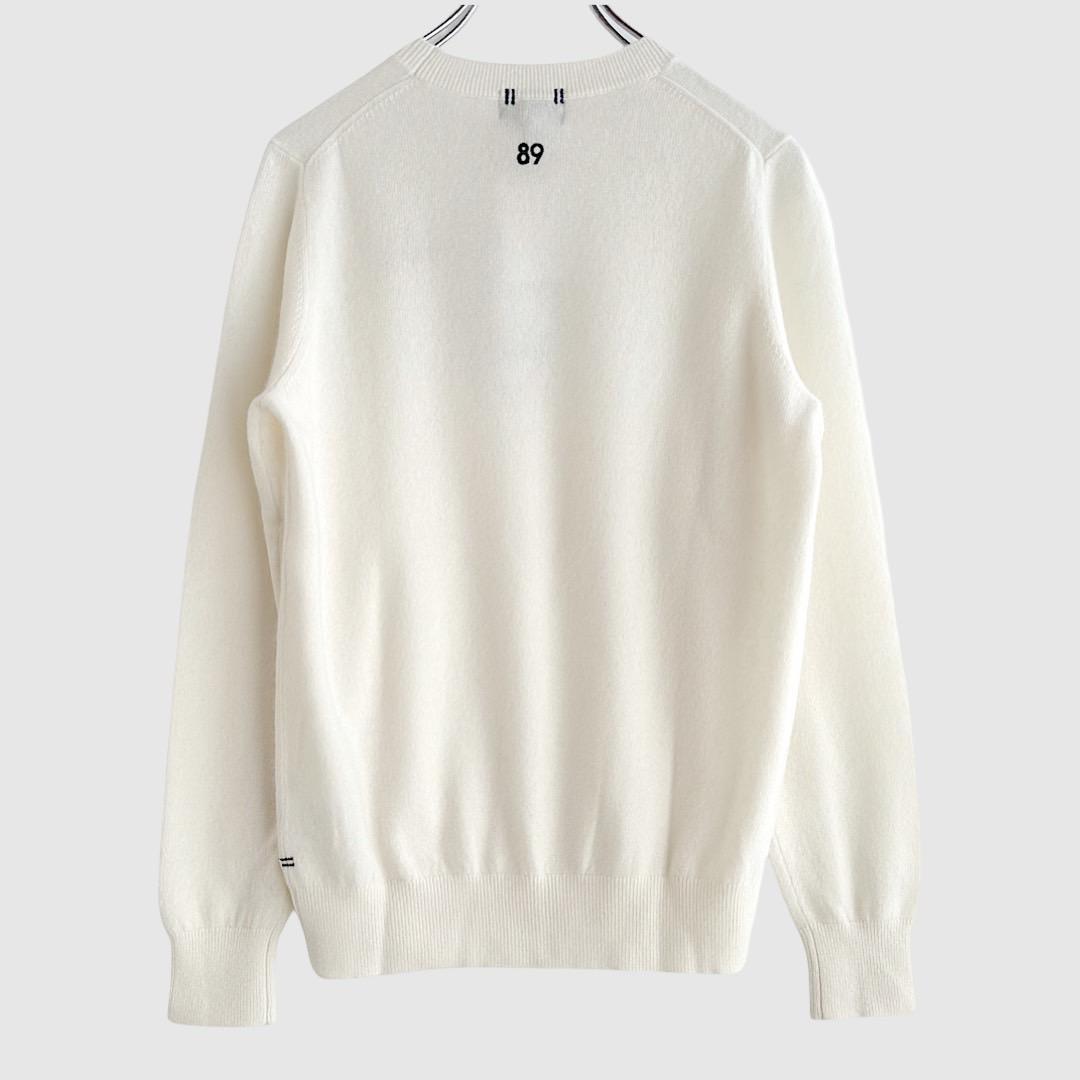 453 パーリーゲイツ 定価33,000円 カシミヤ100％ ニット 白 2 L