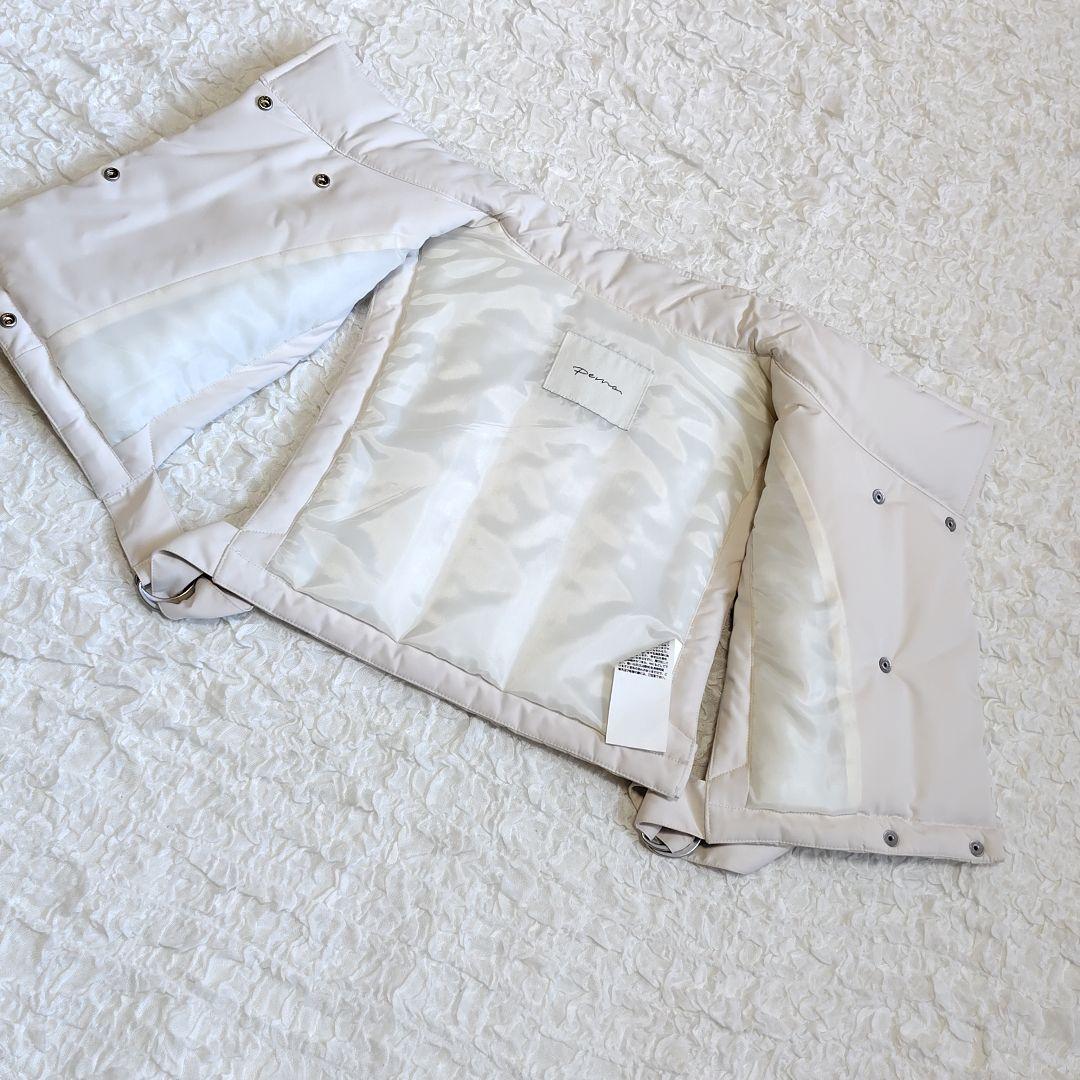 未使用級★perna キルティング ロング ダウンコート ベスト 白 セット売り