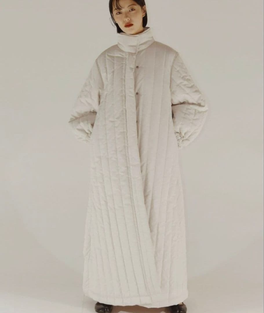 未使用級★perna キルティング ロング ダウンコート ベスト 白 セット売り