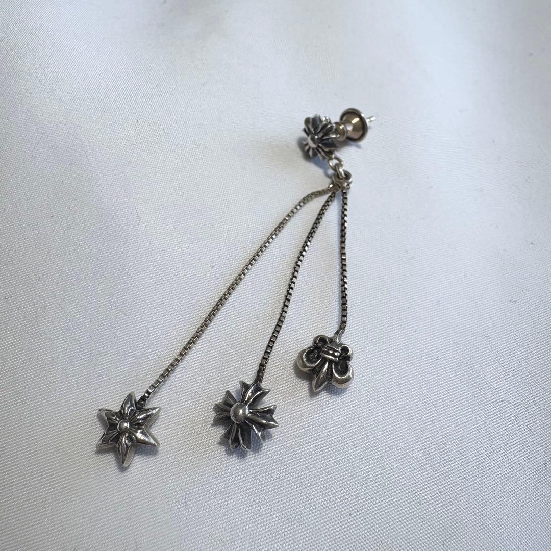Chrome Hearts Jojo with 3 Charm ピアス シルバー