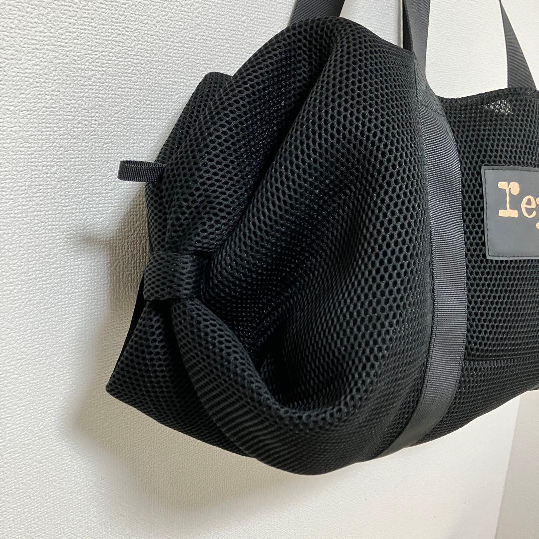 訳あり✨美品✨レペット✨ボストンバッグ✨メッシュ✨大容量✨ブラック✨軽量