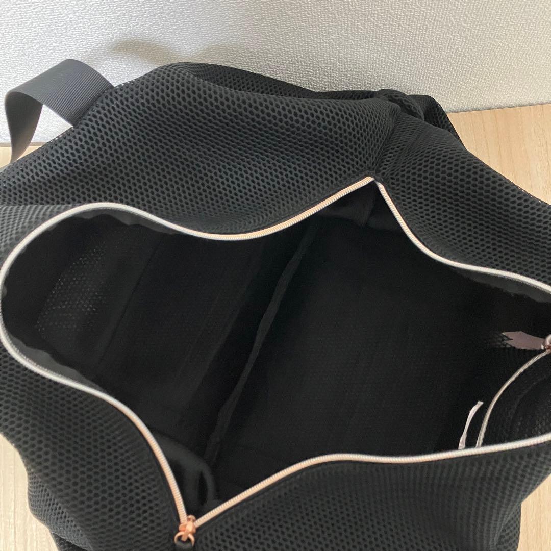訳あり✨美品✨レペット✨ボストンバッグ✨メッシュ✨大容量✨ブラック✨軽量