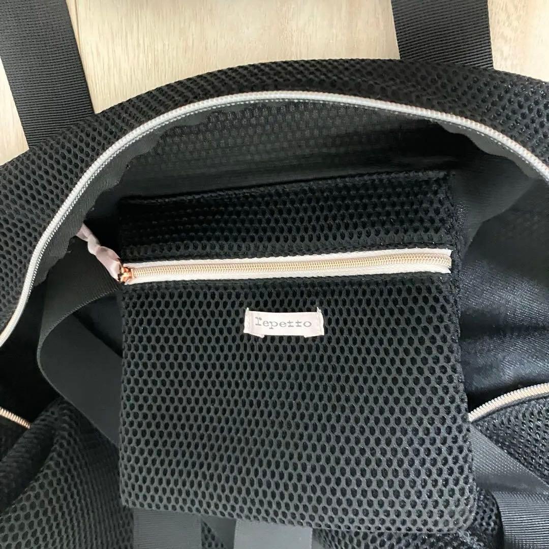 訳あり✨美品✨レペット✨ボストンバッグ✨メッシュ✨大容量✨ブラック✨軽量