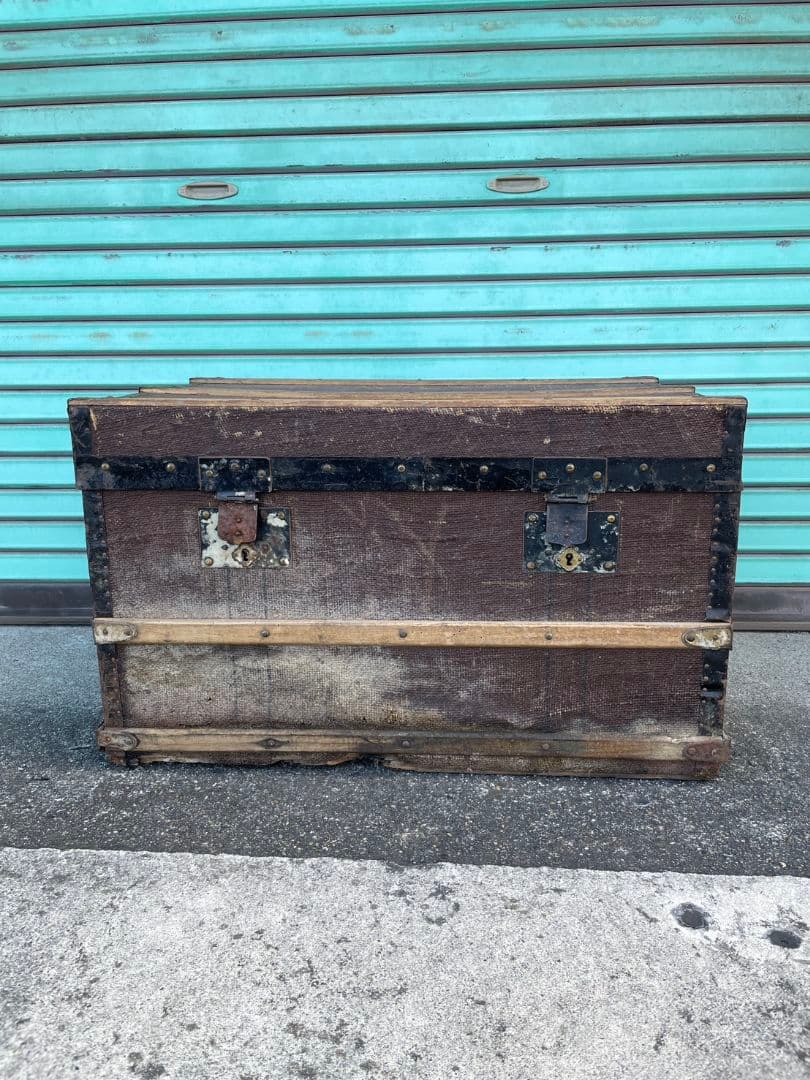 フランスアンティーク トランク テーブル 木箱 収納ボックス 宝箱 ケース