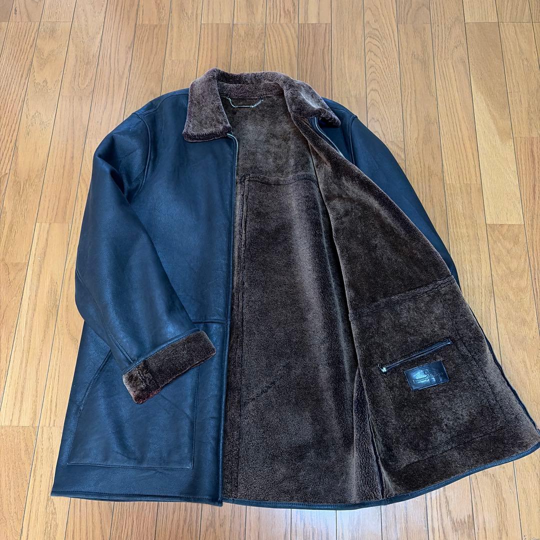 【値下げ】エルメネジルドゼニアのムートンコート　ブラック　イタリア製