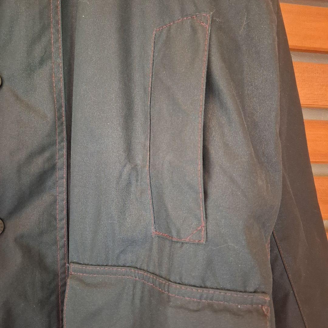 バブアーボーダーネイビーブラウンステッチ稀少!ほぼ新品　00,s 36