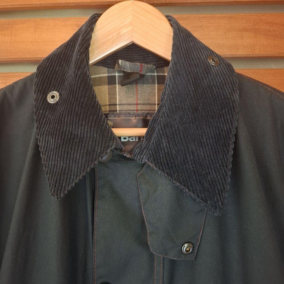 バブアーボーダーネイビーブラウンステッチ稀少!ほぼ新品　00,s 36