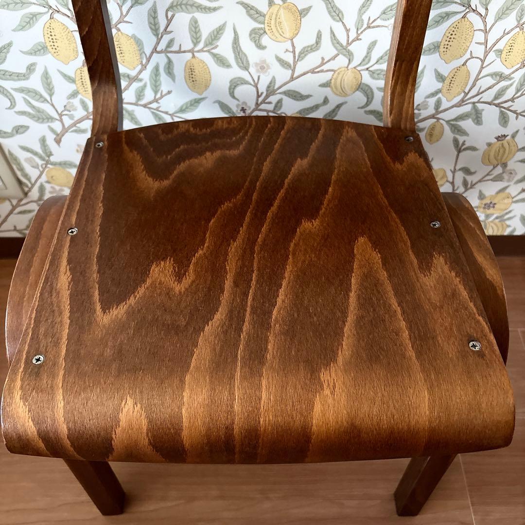 イギリス　スクールチェア　学校　椅子　木製　チェア　ビンテージ　アンティーク