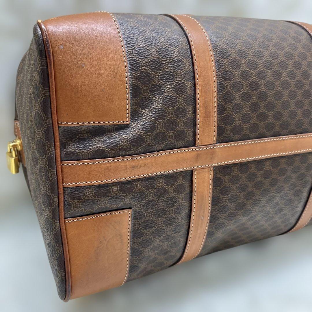 美品 CELINE セリーヌ ボストン マカダム トリオンフ PVC レザー