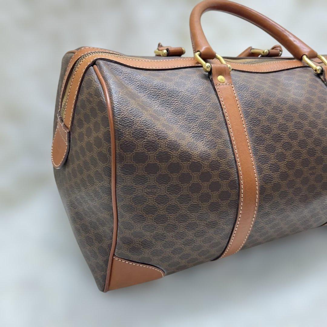 美品 CELINE セリーヌ ボストン マカダム トリオンフ PVC レザー