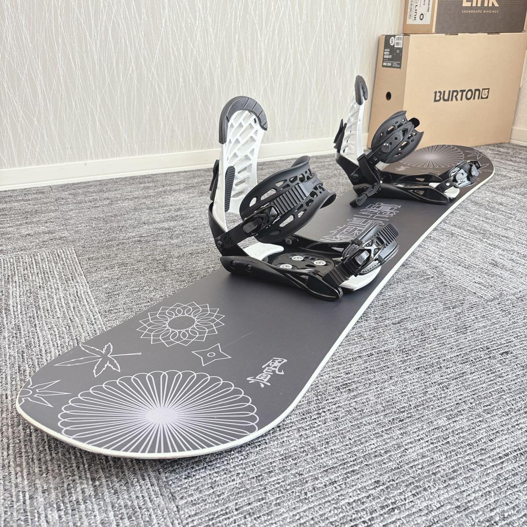 68超美品❗️超豪華❗️眞空雪板等/風眞モデル メンズスノーボードセット★150cm