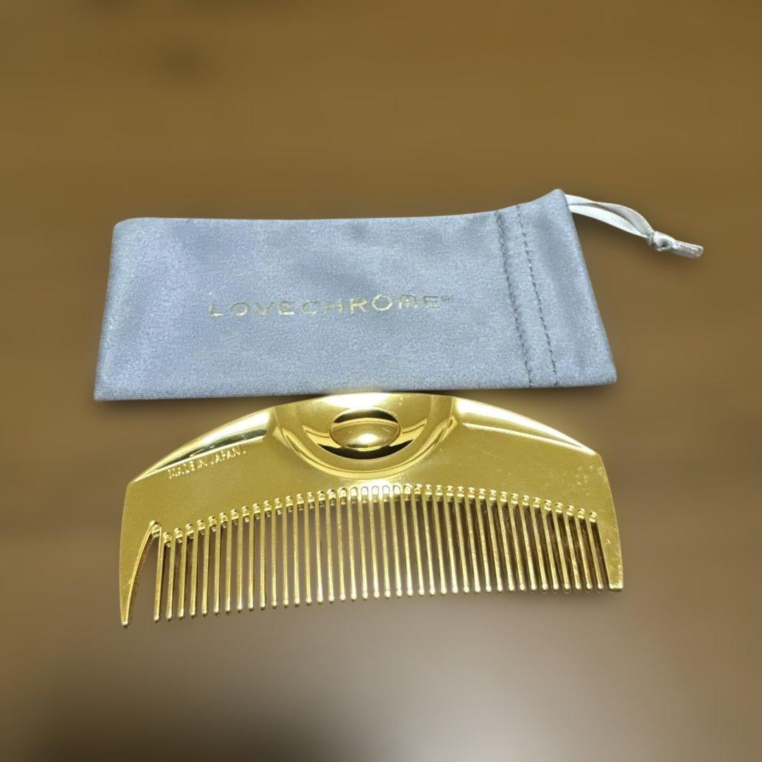 LOVE CHROME ゴールドコーム 専用ポーチ付き