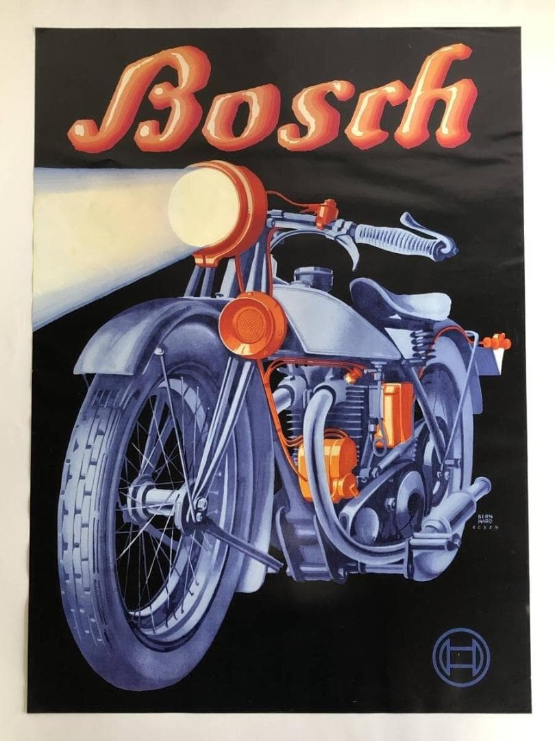 【 BOSCH 1960s ヴィンテージ・ポスター 】　当時物　69×50ｃｍ