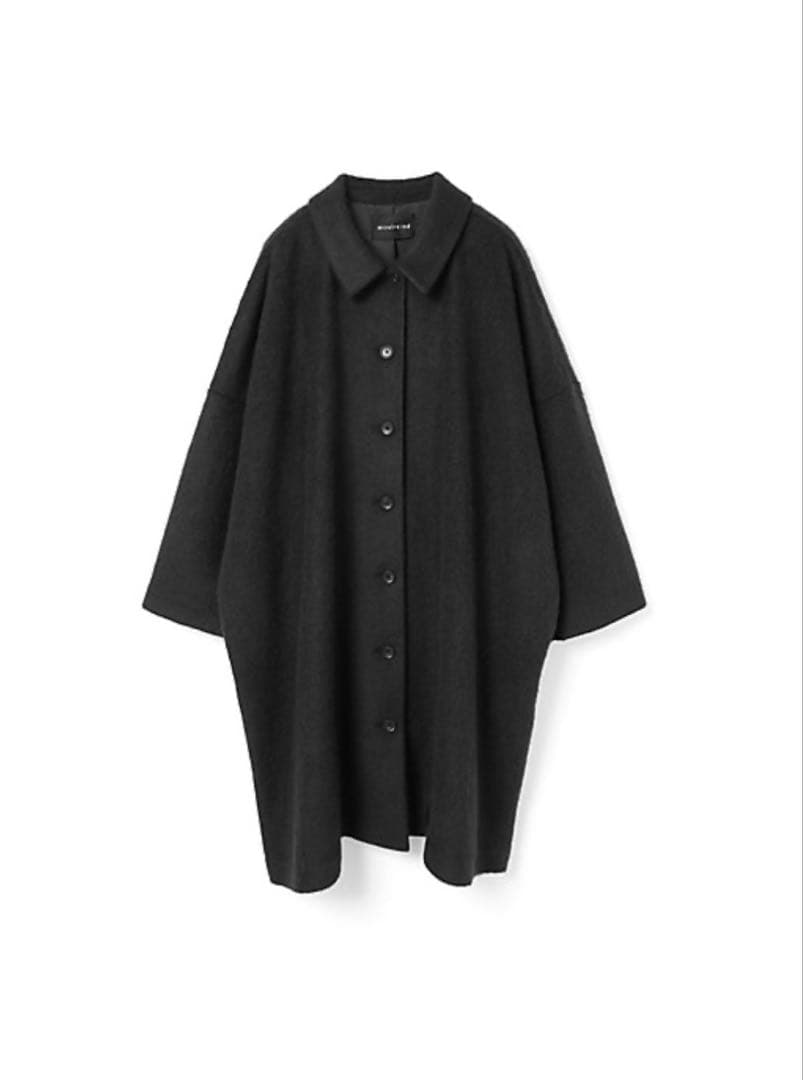 mizuiro ind ワイドシャツライクジャケット ・ブラックFREE