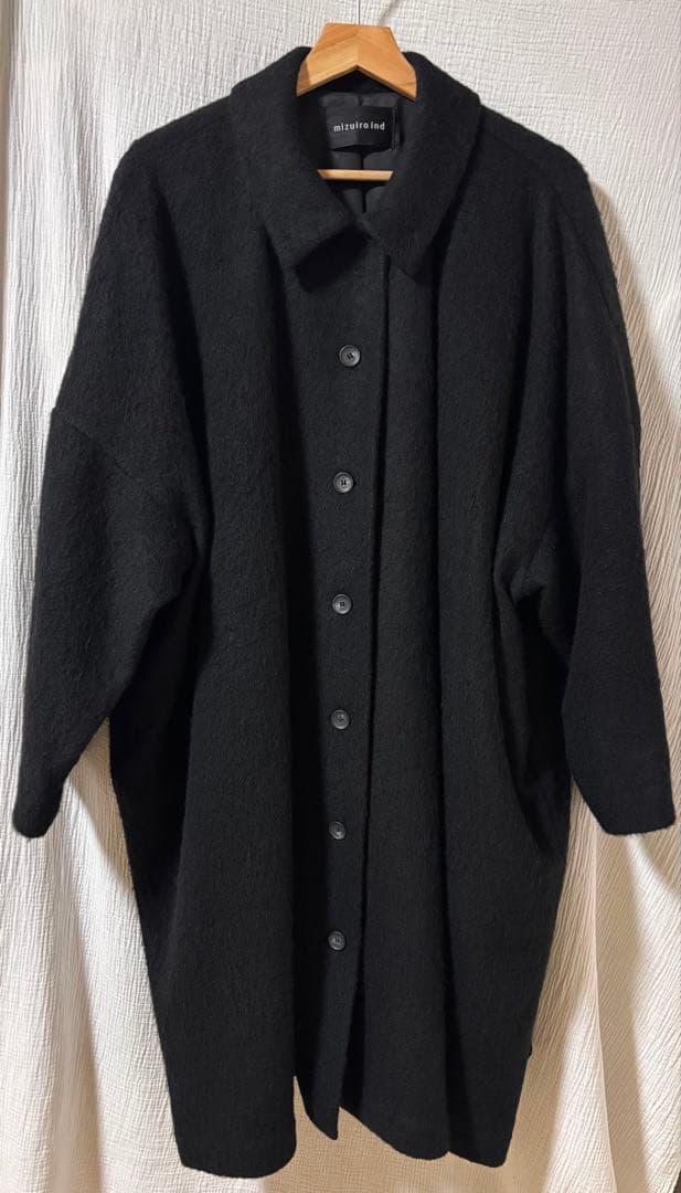 mizuiro ind ワイドシャツライクジャケット ・ブラックFREE