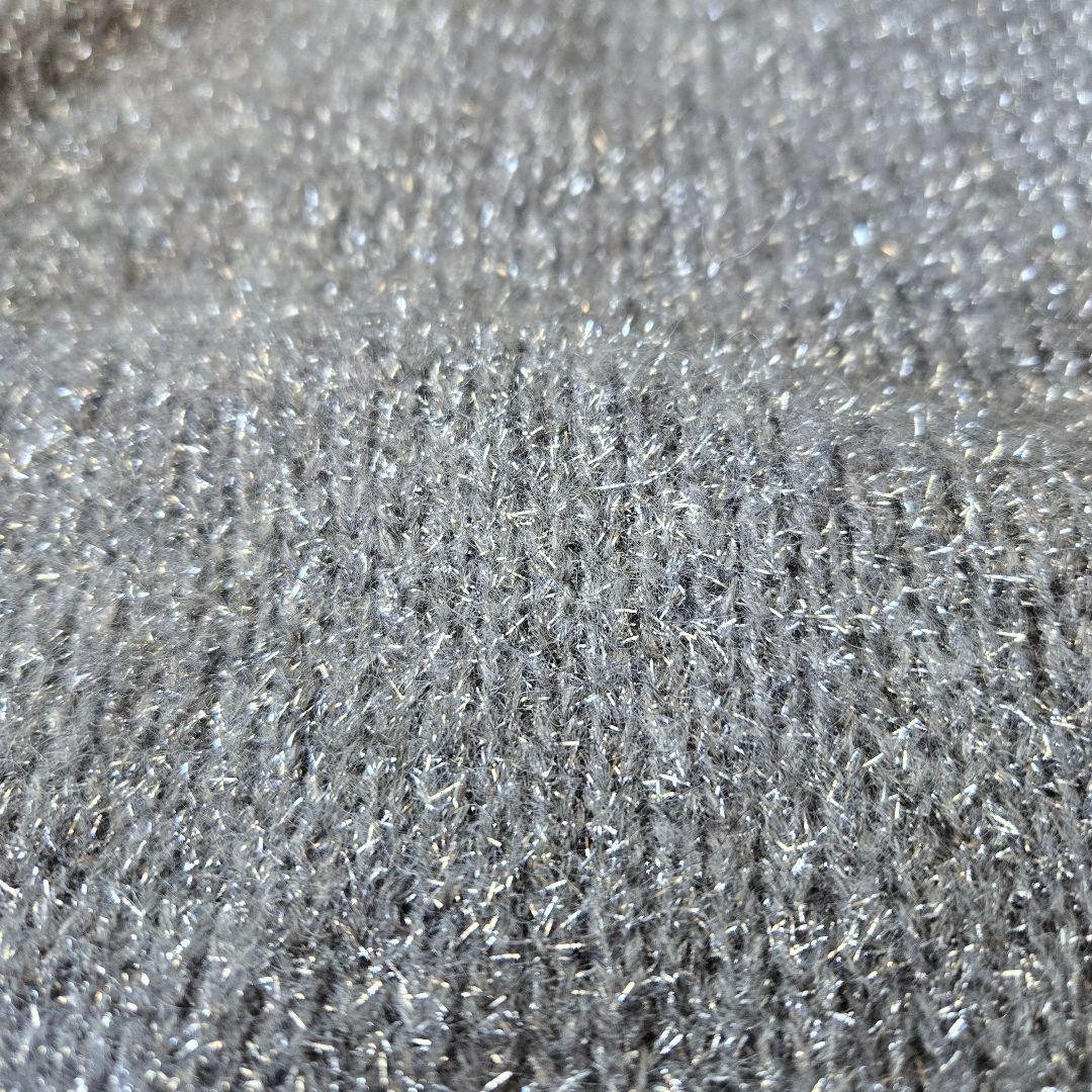 美品✨アンスクリア　ラメプルオーバー　ラメニット　シルバー　銀　オーバーサイズ