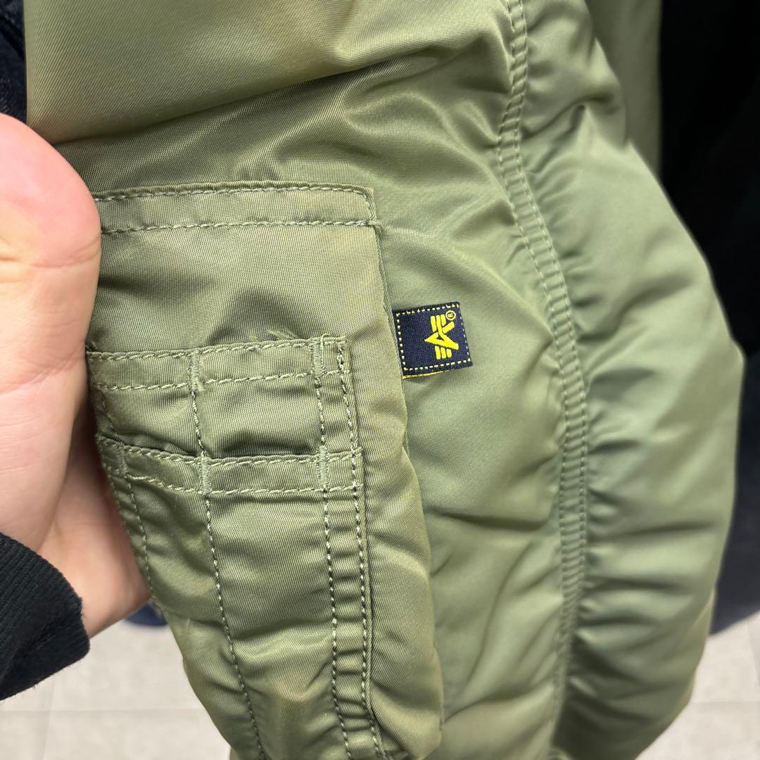 【美品】MA-1 フライトジャケット オリーブグリーン S