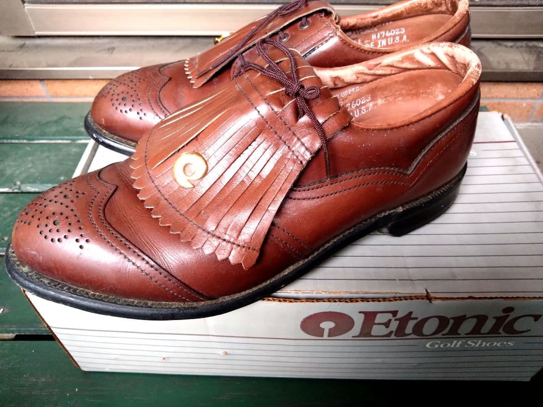 CLASSIC　Style　 ウィングチップメダリオン　トゥ　GOLFSHOES