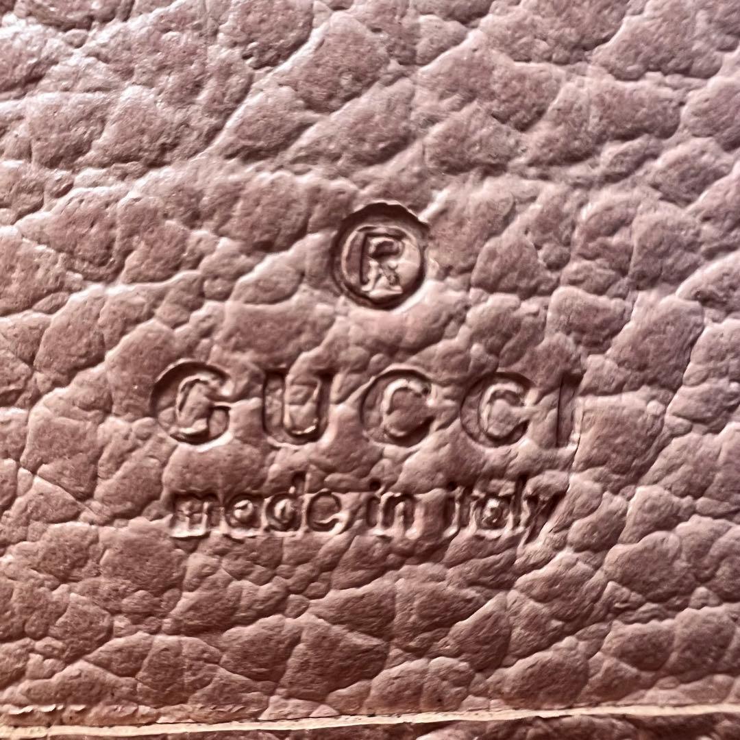美品！GUCCI グッチGGマーモント 三つ折り財布　ピンクベージュ
