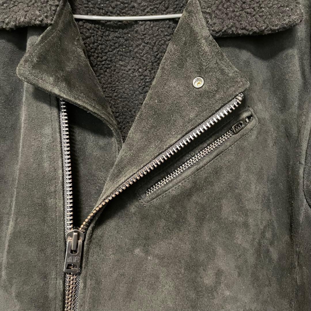 美品 SANDINISTA ライダースジャケット 本革 スエード バックスキン