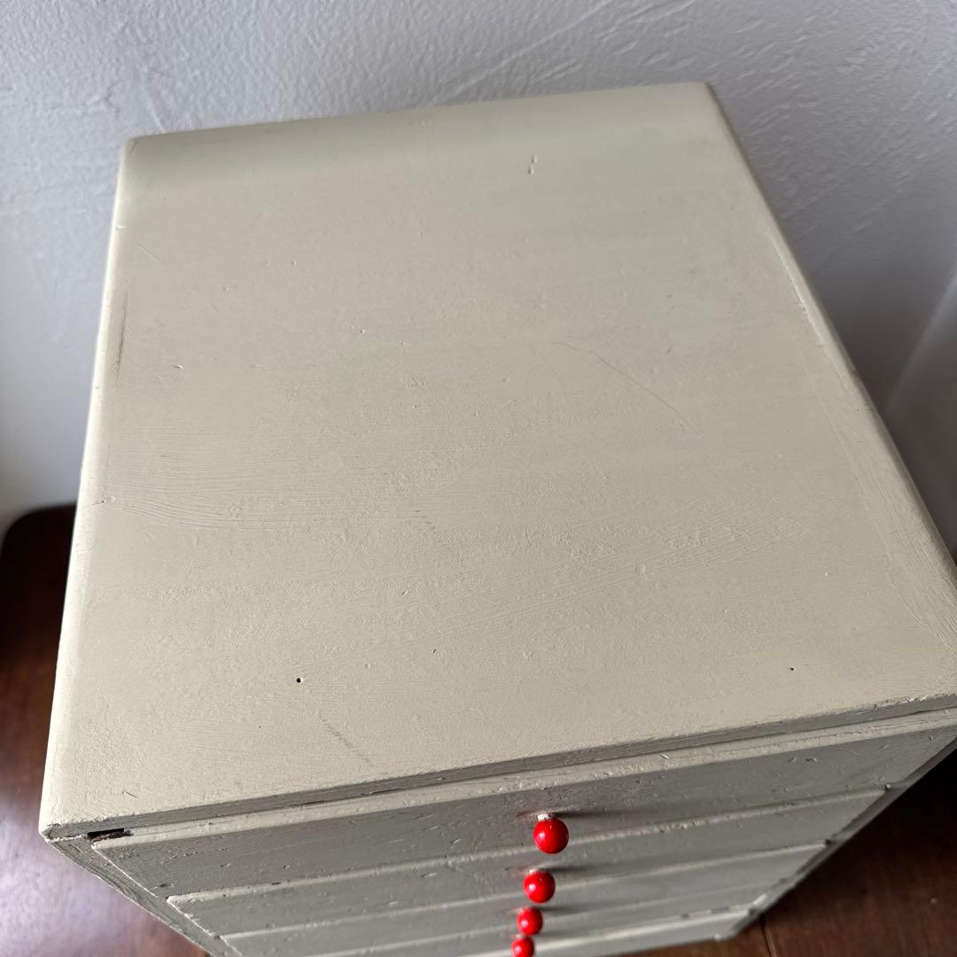 古道具　5杯の小引き出し　昭和レトロ　木製ドロワー　アンティーク