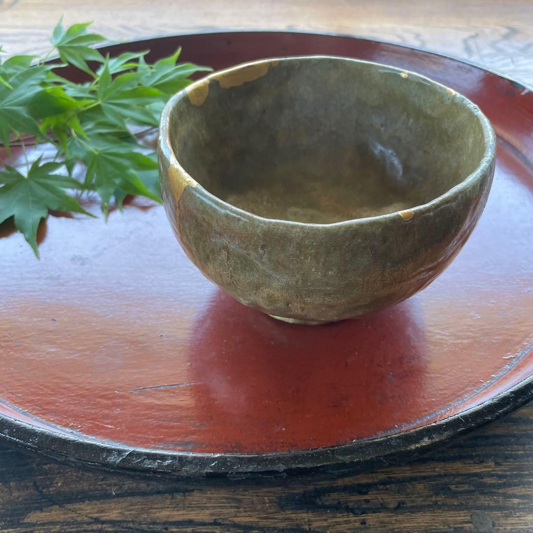 Mさま専用ページ＊飴釉窯変辰砂　茶碗　金継　抹茶茶碗　時代物＊