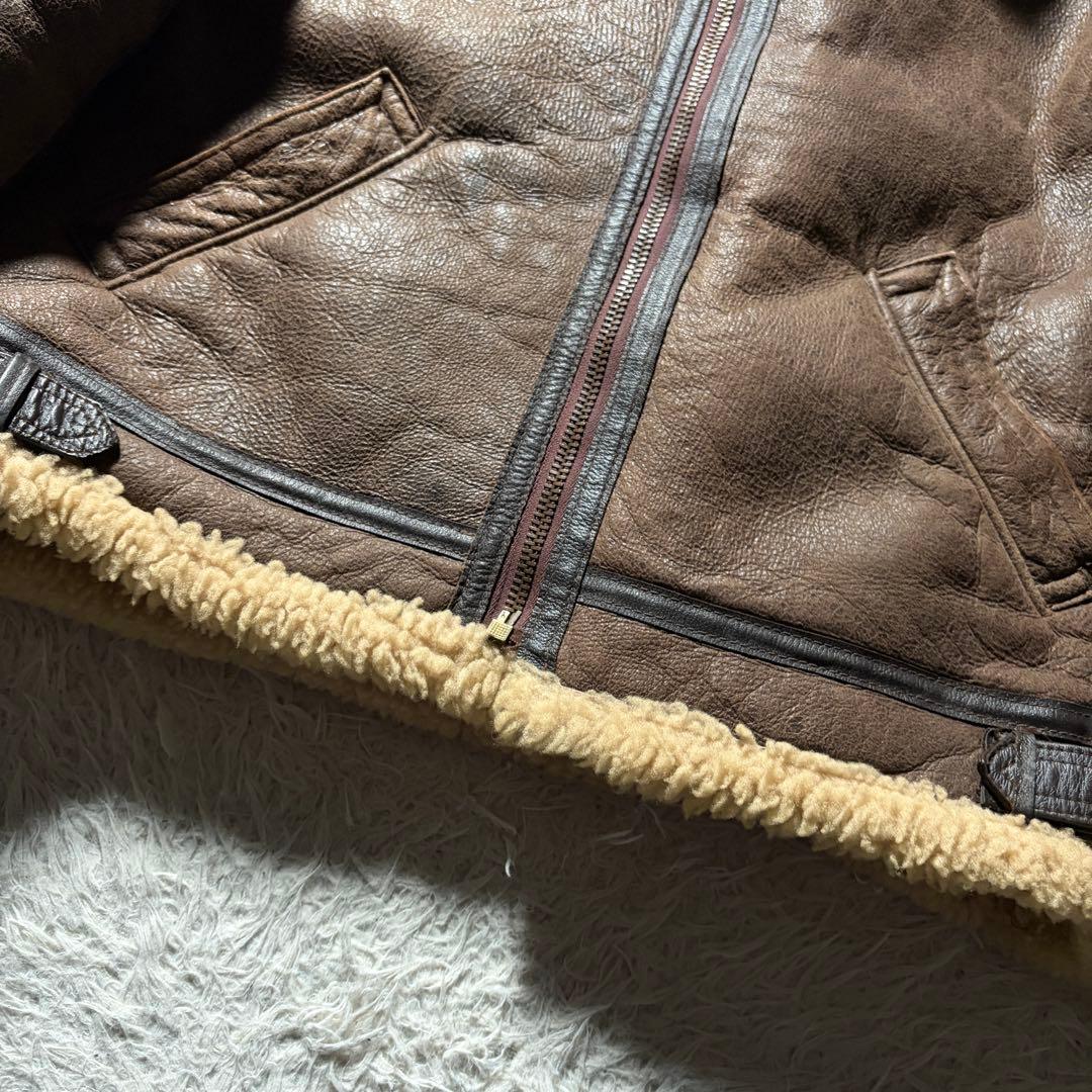 T*N様 米国製■AVIREX フライトジャケット　B-3 羊革　ムートン　ブラ