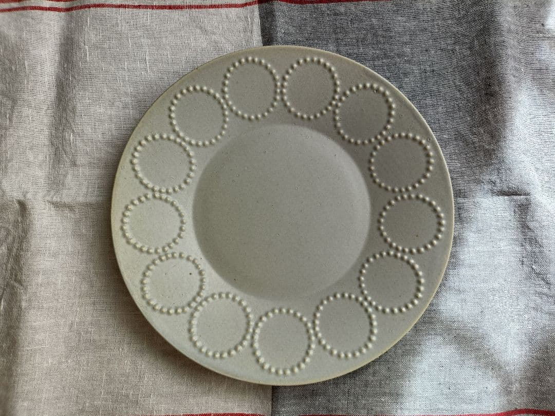 【廃盤】ミナペルホネン タンバリンプレート 大 ライトグレー