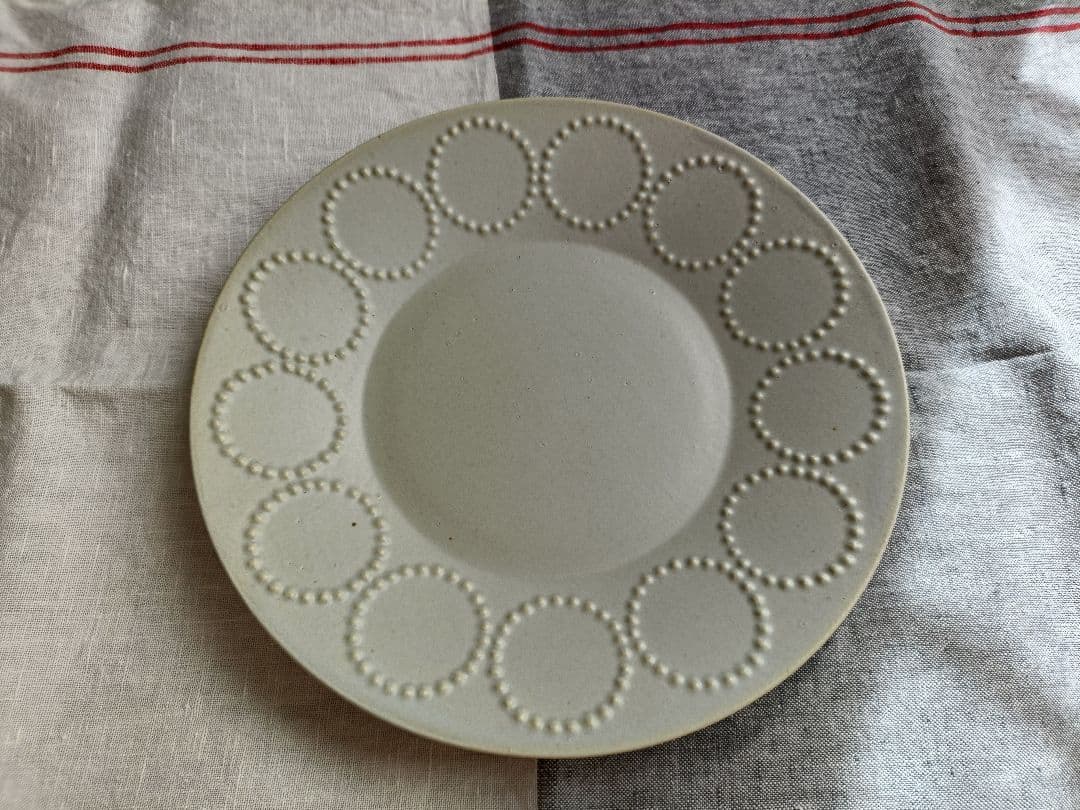 【廃盤】ミナペルホネン タンバリンプレート 大 ライトグレー