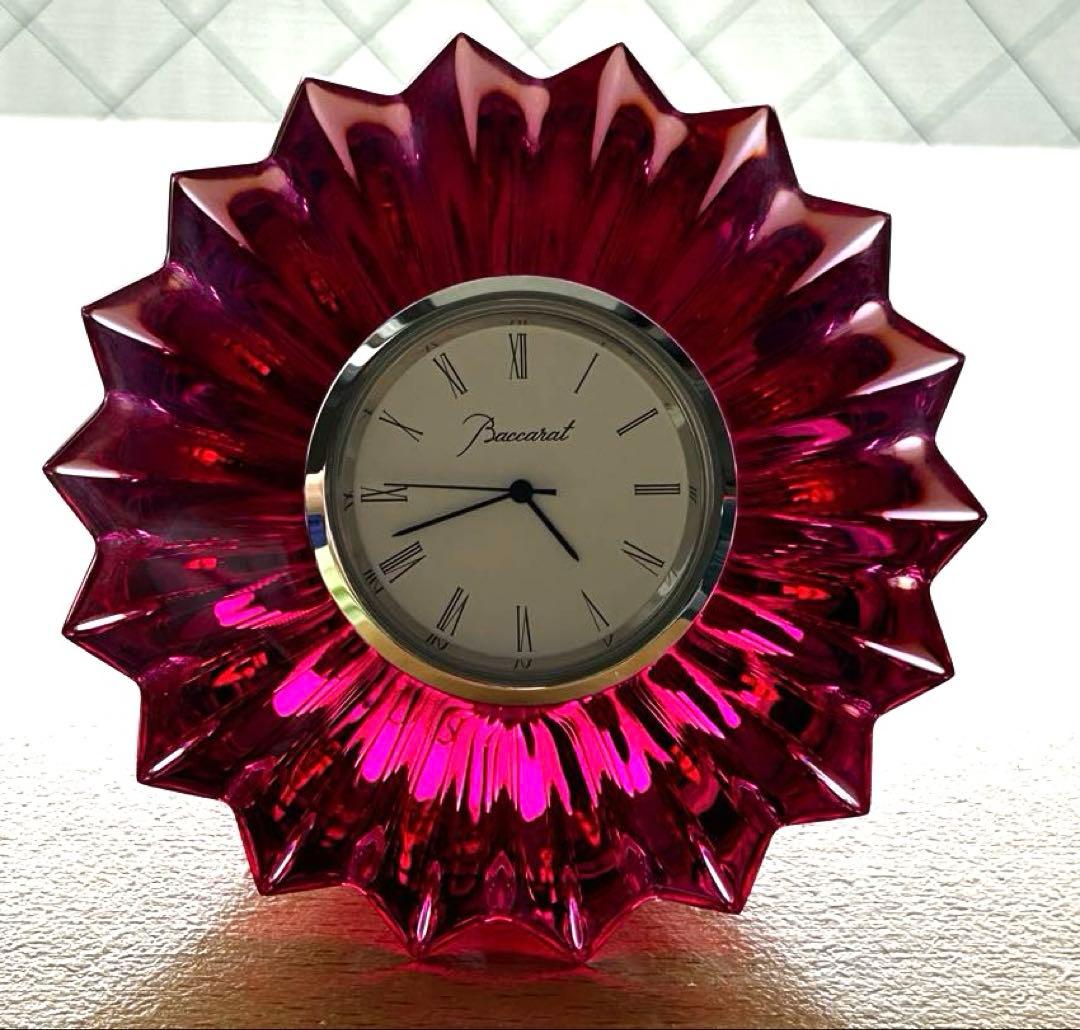 Baccarat ミルニュイ　ピオニー（置き時計）